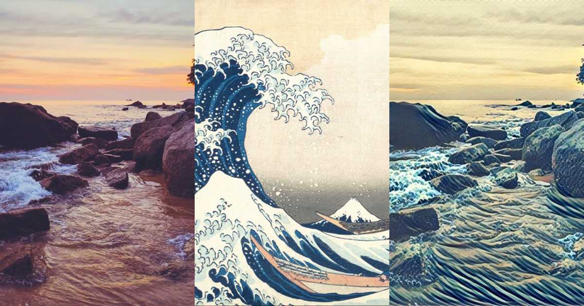 Imitation «der grossen Welle vor Kanagawa» mit ML